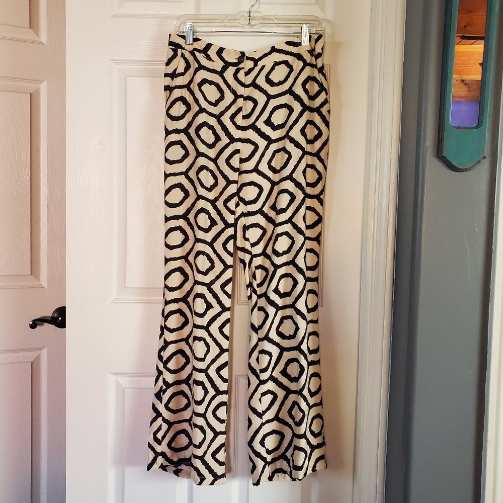 Sincerely Jules Vila Wide-leg Pants Abstract Print Bohemian City Pockets Large